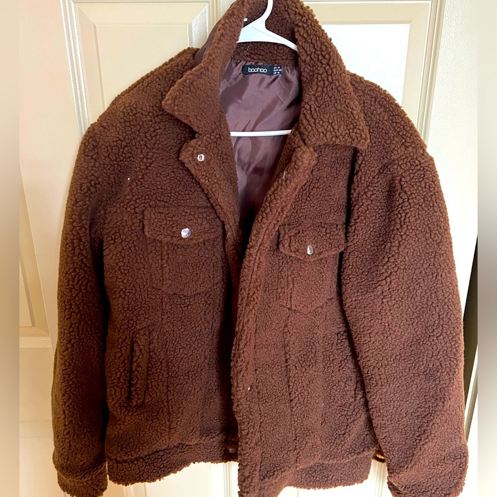 Boohoo Teddy Jacket Size 10 US